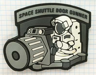 Space Shuttle Door Gunner, знак полимерный, PVC016 - Нарукавный полимерный знак Space Shuttle Door Gunner