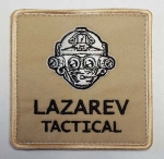Lazarev Tactical, 100х100, PR013 - Вышитый знак канала Lazarev Tactical, PR013