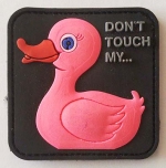 Don't touch my ..., розовый, PVC028 - Нарукавный полимерный знак Don't touch my ..., розовый