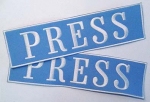 Press, знак на спину, RZ049 - Press, знак на спину, RZ049. Цвет фона -голубой