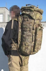 Рюкзак Sniper Packsack D350-hydro (с питьевым резервуаром), для переноски карабина. - Рюкзак Sniper Packsack D350, вид на фигуре рост 188см.