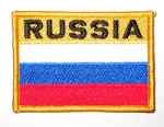 RUSSIA флаг 50х70 мм, NF003 - Нарукавный флаг Russia размер 5х7 см.