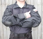 Combat shirt боевая рубашка D1605-BLK, черный - Combat shirt боевая рубашка D1605-BLK. Взгляд на налокотники