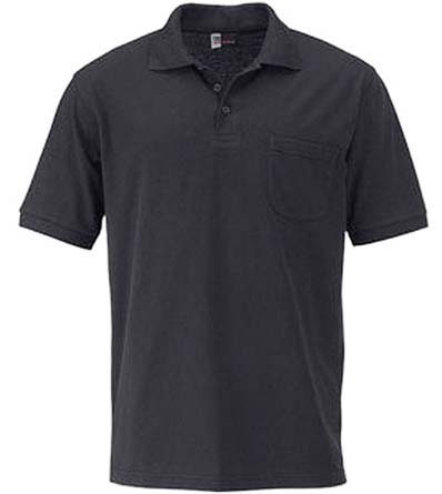 Рубашка-поло с короткими рукавами, стандарт, черный, RP-BLK - Рубашка-поло с короткими рукавами, цвет черный